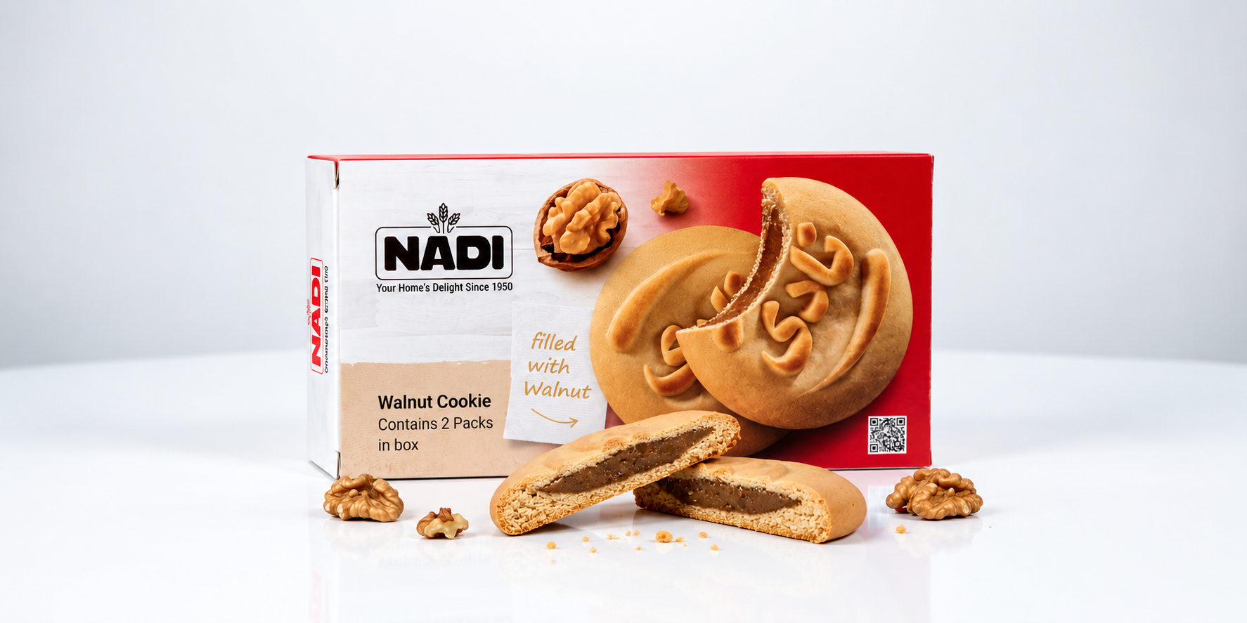 Nadi Cookies valnød 200gr x 50 - Billede 1