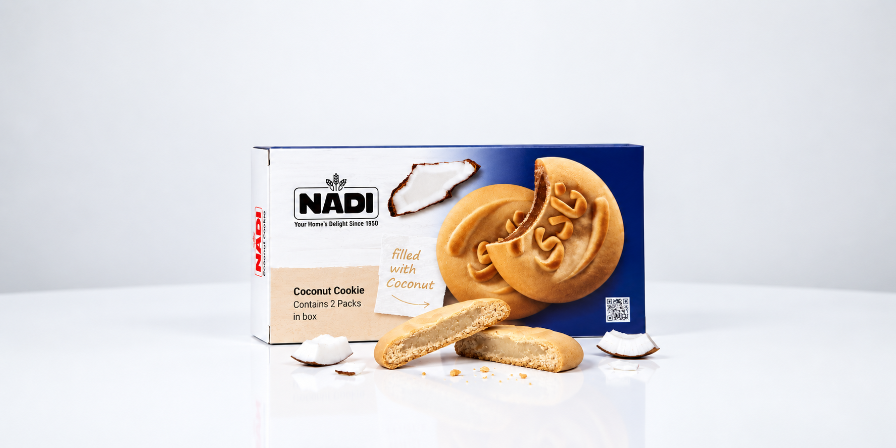Nadi Cookies kokosnød 200gr x 50 - Billede 1